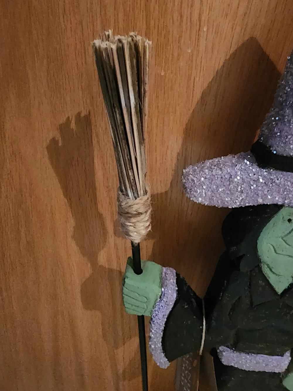 Witch WOODEN STAND Accessory - Purple & Green Witch Decor 24